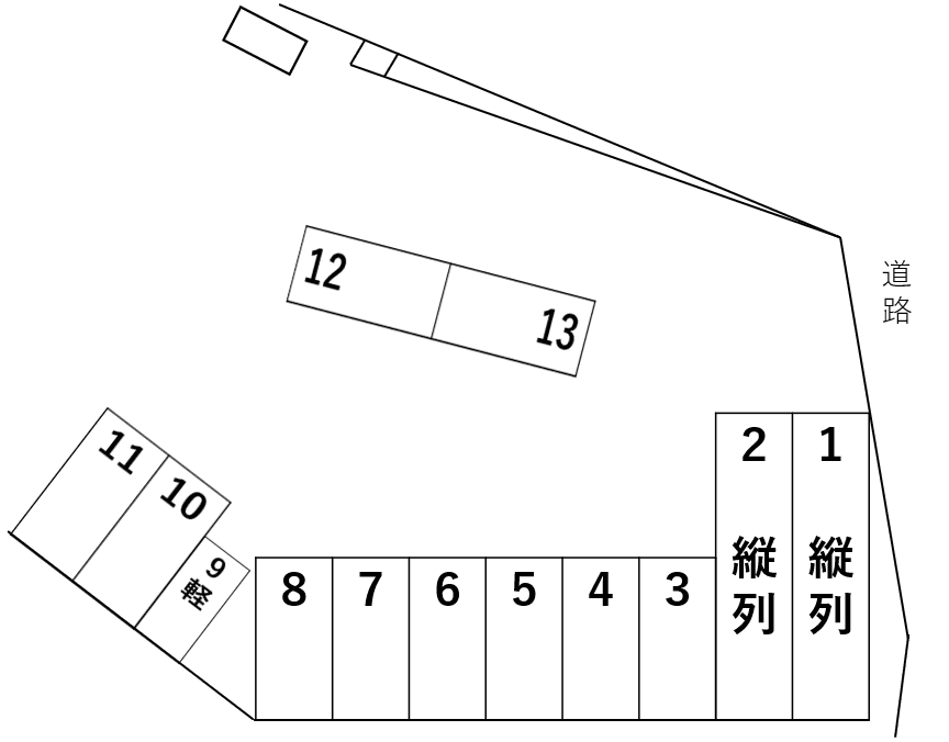 坂田パーキングの駐車配置図