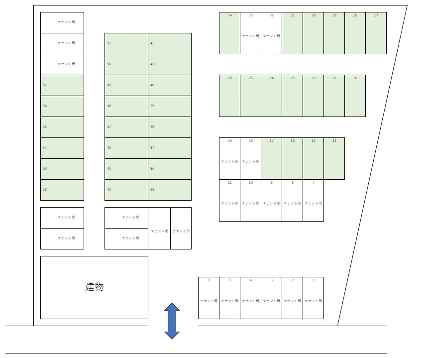 永国矢田駐車場の駐車配置図