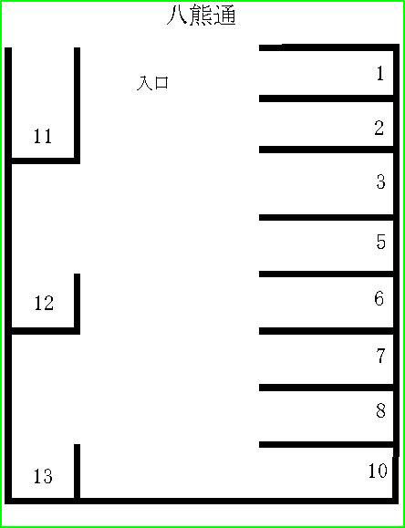 173篠原橋通駐車場の駐車配置図