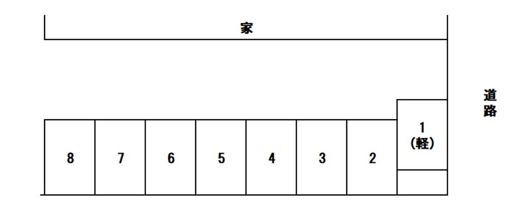 上荒屋6丁目駐車場の駐車配置図