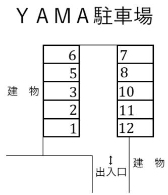 YAMA駐車場の駐車配置図