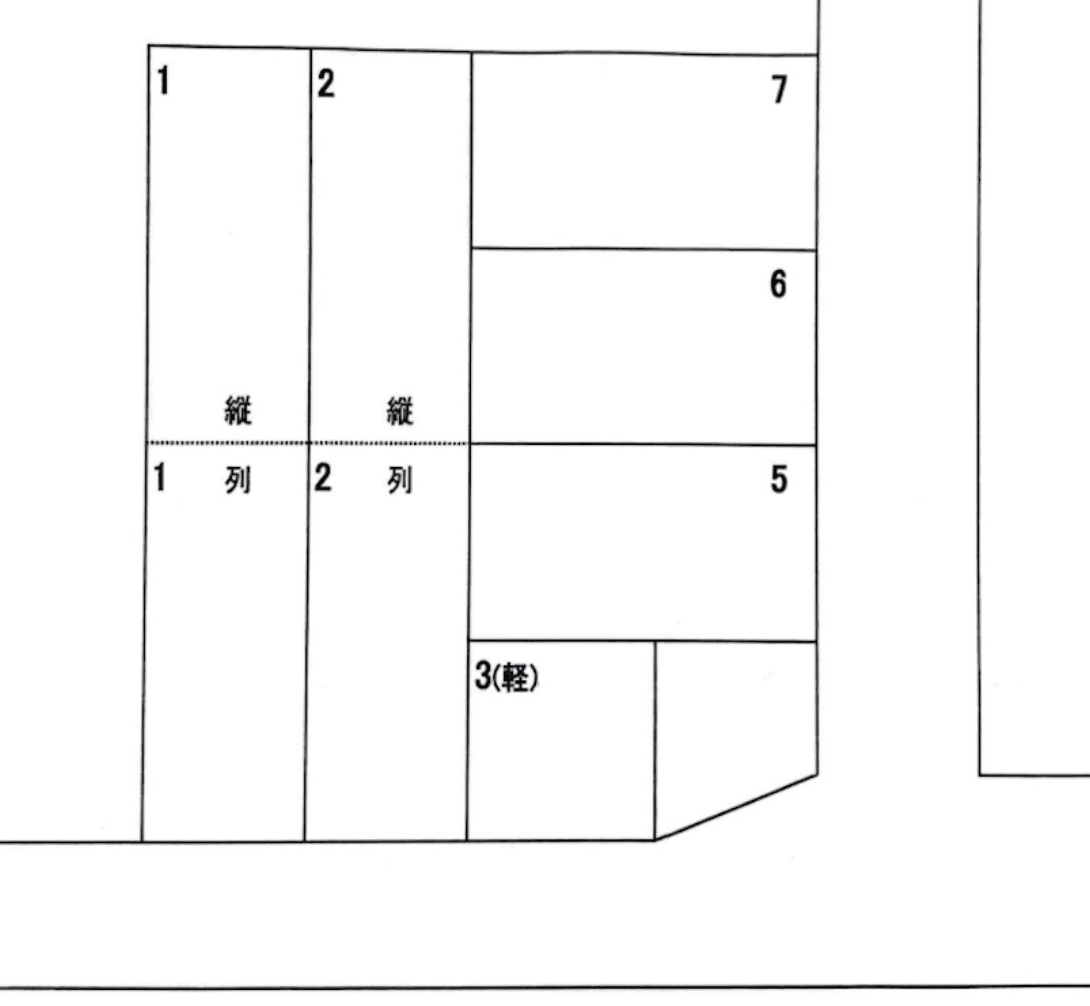東伊場1丁目 内海Pの駐車配置図