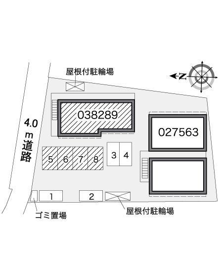 アクティⅢ(38289)の駐車配置図