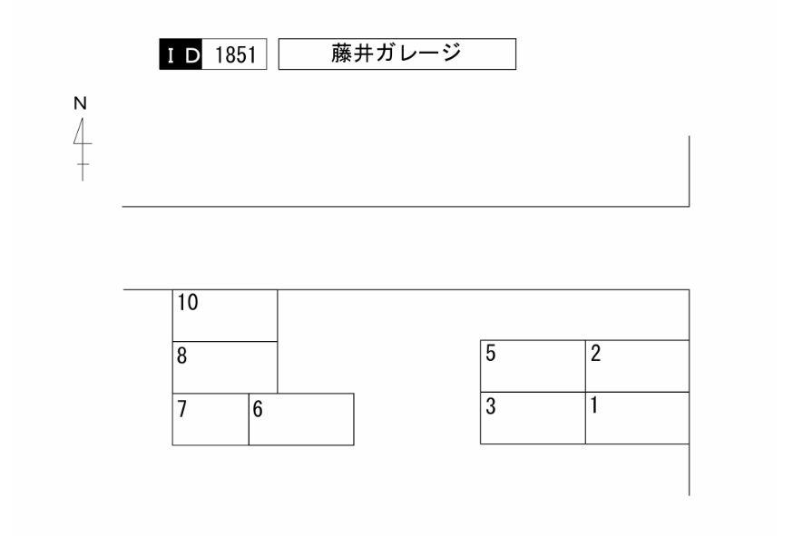 藤井ガレージの駐車配置図