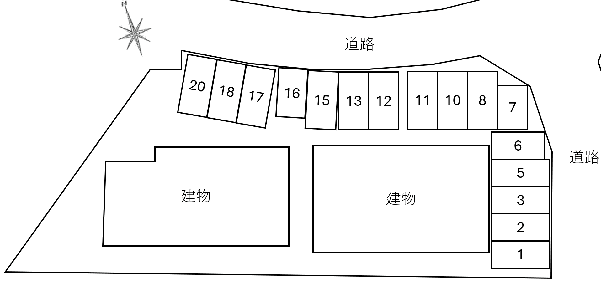サニーヒル白井Aの駐車配置図