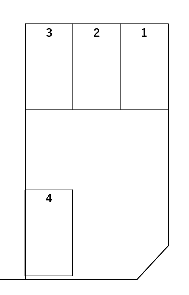 野口駐車場の駐車配置図