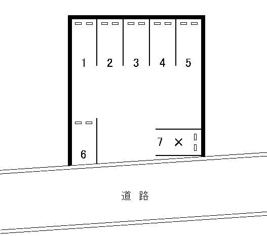 小松原1丁目冨田駐車場の駐車配置図