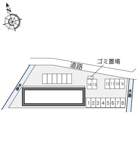 グリーンヴィラ論田(21553)の駐車配置図