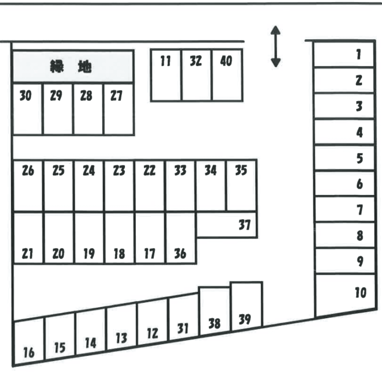 田中駐車場.の駐車配置図