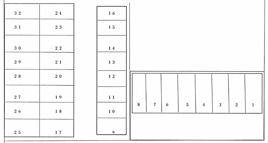 古町2丁目駐車場Aの駐車配置図