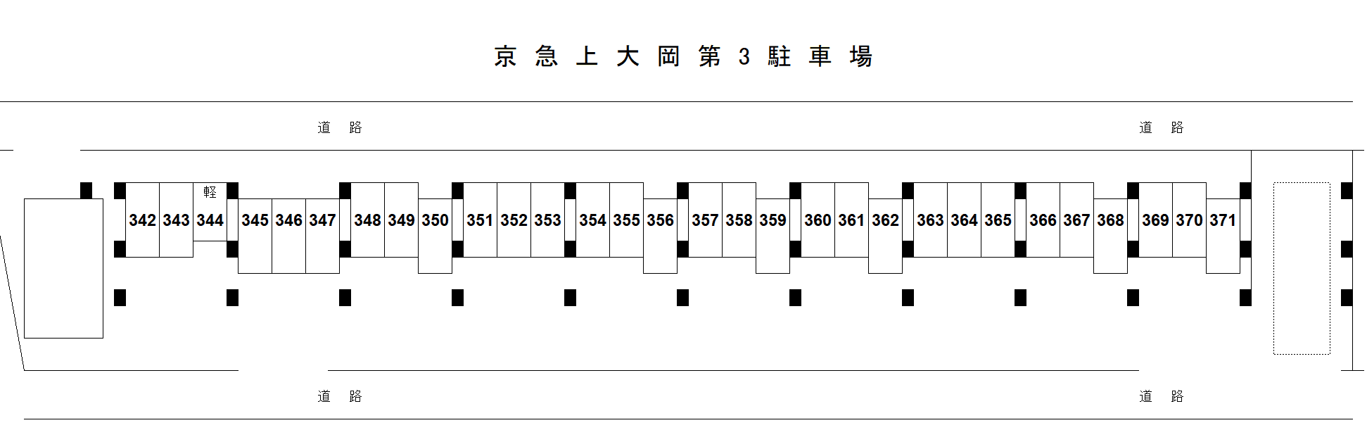 京急上大岡第3の駐車配置図
