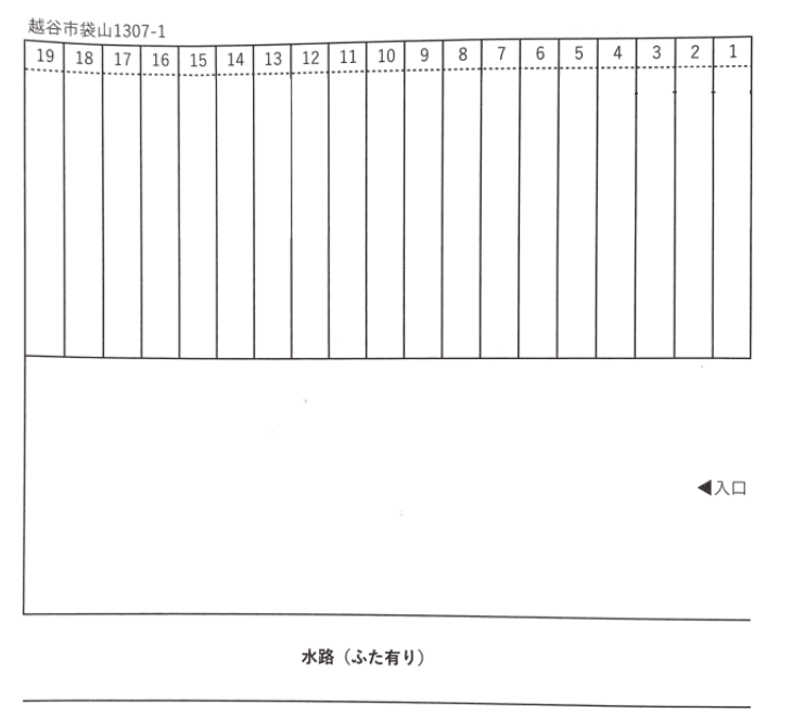 袋山関根駐車場の駐車配置図