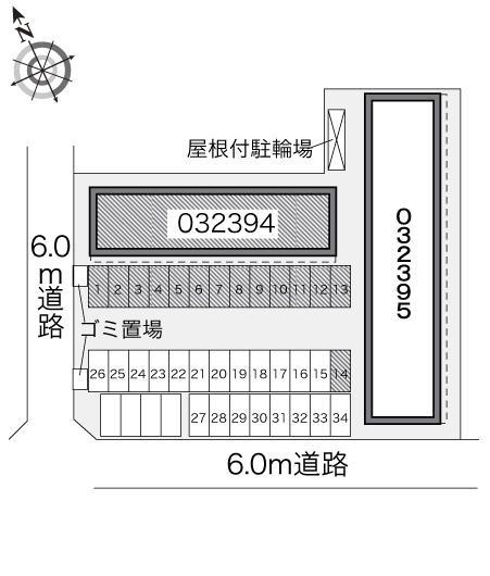 ディアコートA(32394)の駐車配置図