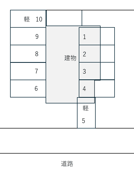 弥生月極駐車場の駐車配置図