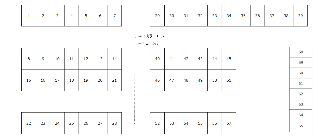 キューワパーキング2の駐車配置図