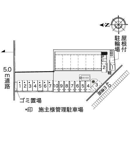 シャトレーンⅡ(43387)の駐車配置図