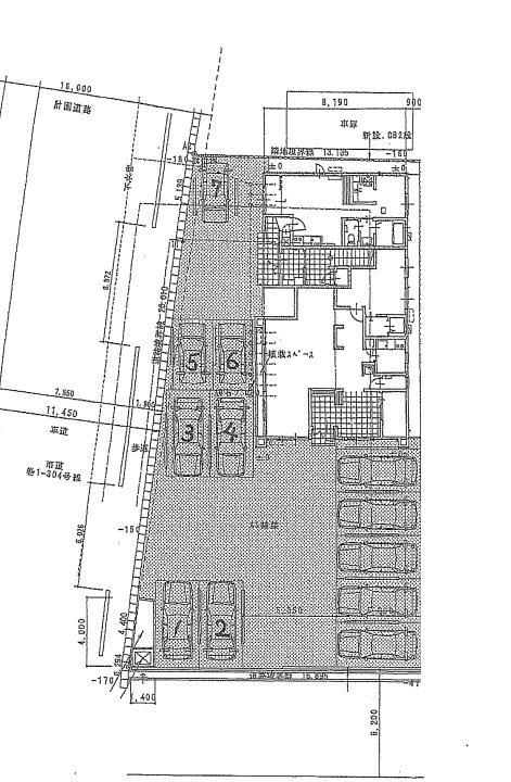 シュアネス駐車場の駐車配置図