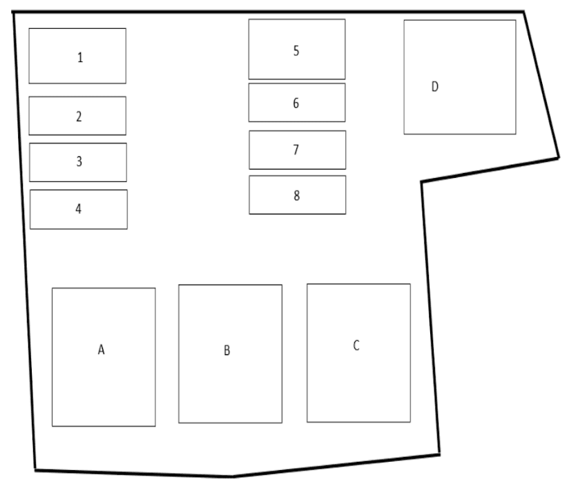 ファミール周船寺敷地内駐車場の駐車配置図