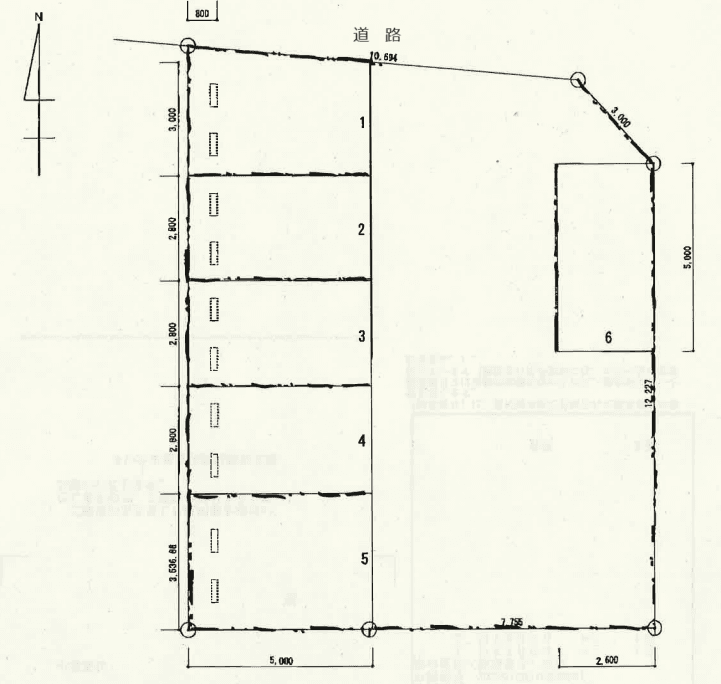 田部井パーキングの駐車配置図