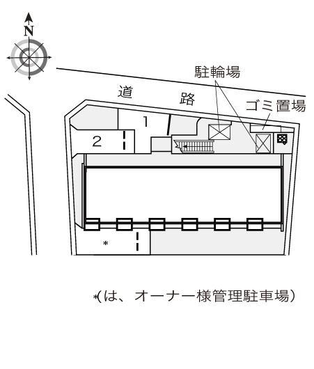 シュバリエ(13109)の駐車配置図