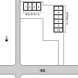 ICHIMURA PARKING 旅籠町の駐車配置図
