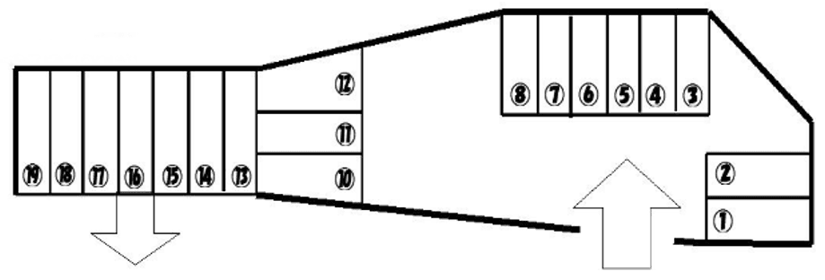 安養寺駐車場の駐車配置図