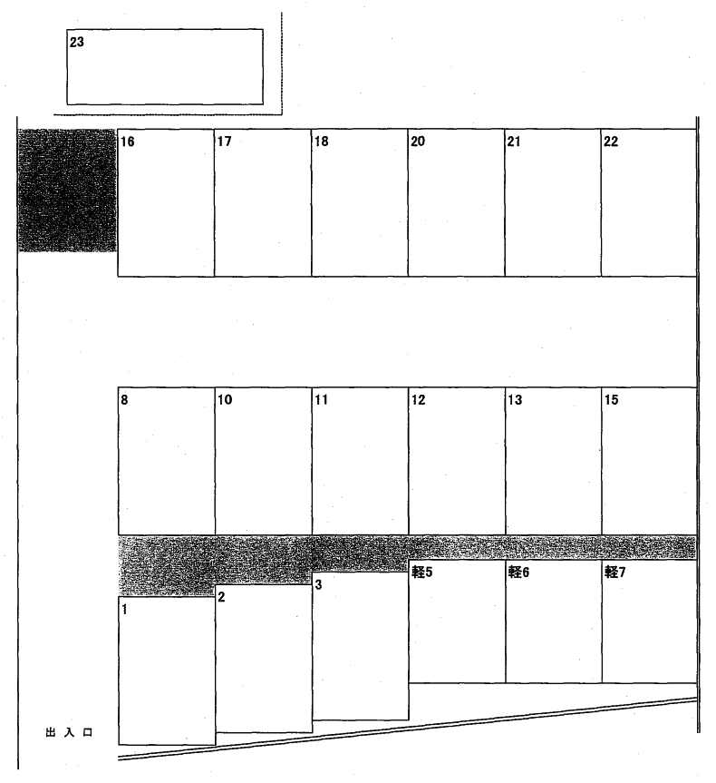 シャーメゾングレイス付属ガレージの駐車配置図