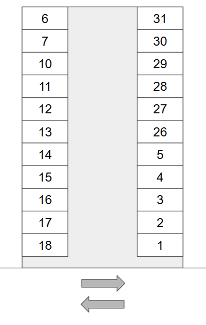 瑞穂市別府の駐車配置図