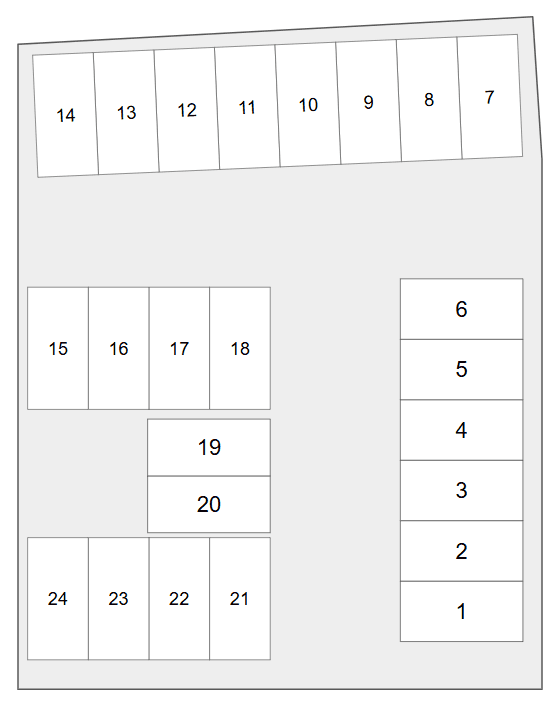 背戸口3丁目駐車場の駐車配置図