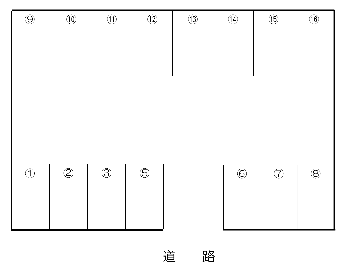 佐々木駐車場の駐車配置図