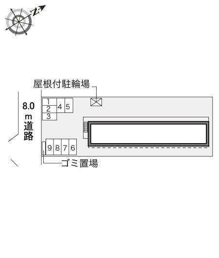 ハッサムA(33408)の駐車配置図