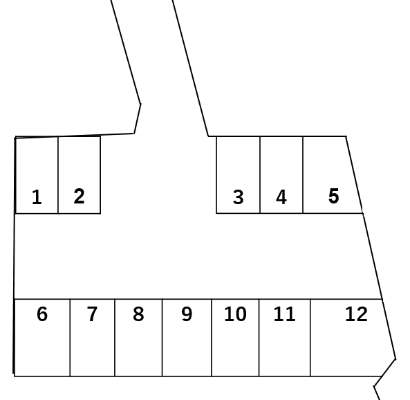 入曽駅西口第20駐車場の駐車配置図