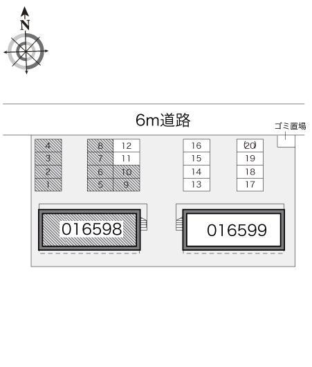 シャルマンA(16598)の駐車配置図
