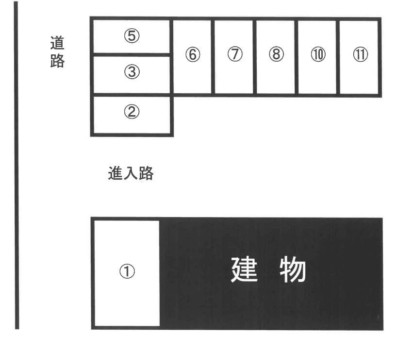 上好駐車場の駐車配置図