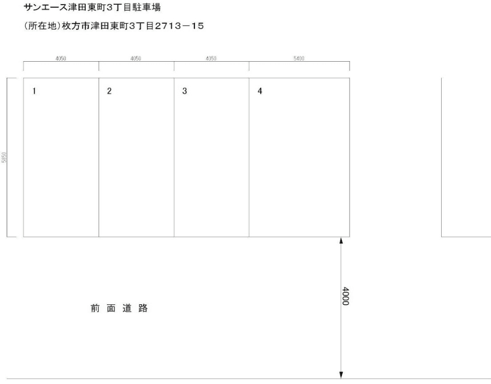 サンエース津田東町3丁目駐車場の駐車配置図