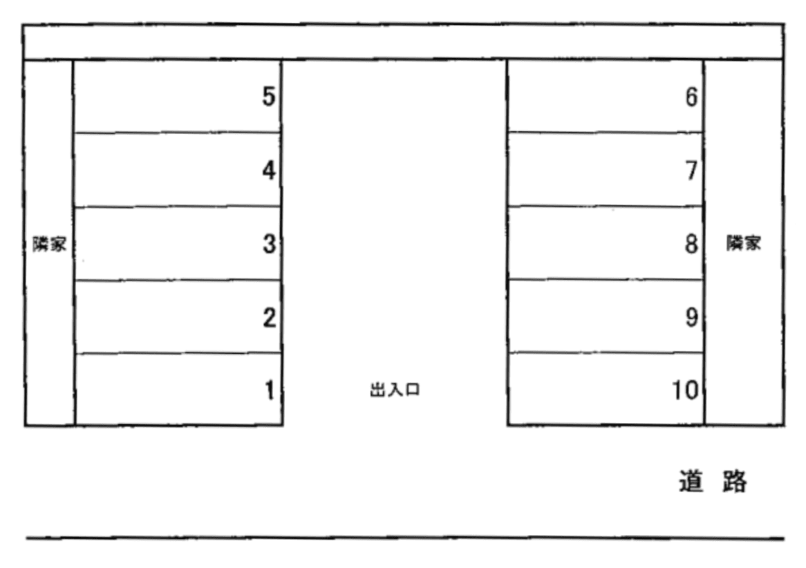 市沢町946-14の駐車配置図