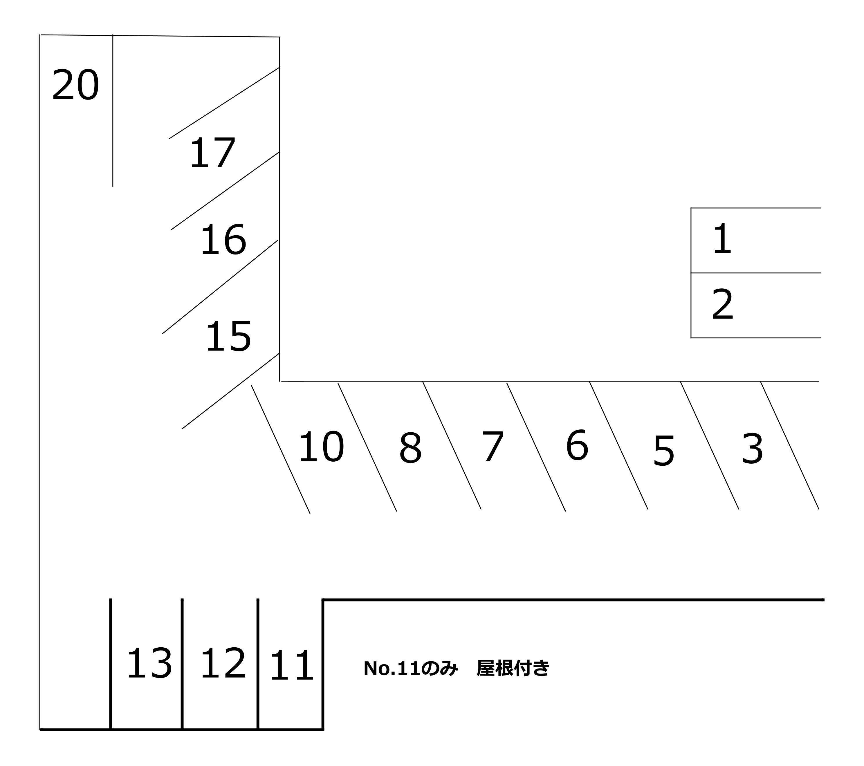 311五女子町駐車場の駐車配置図