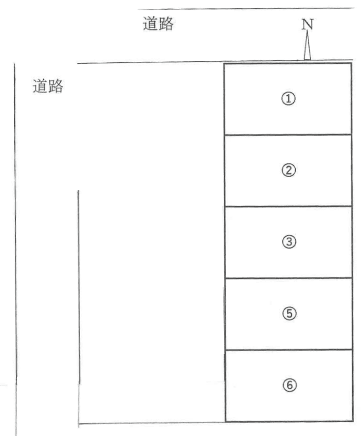 深草瓦町ガレージの駐車配置図