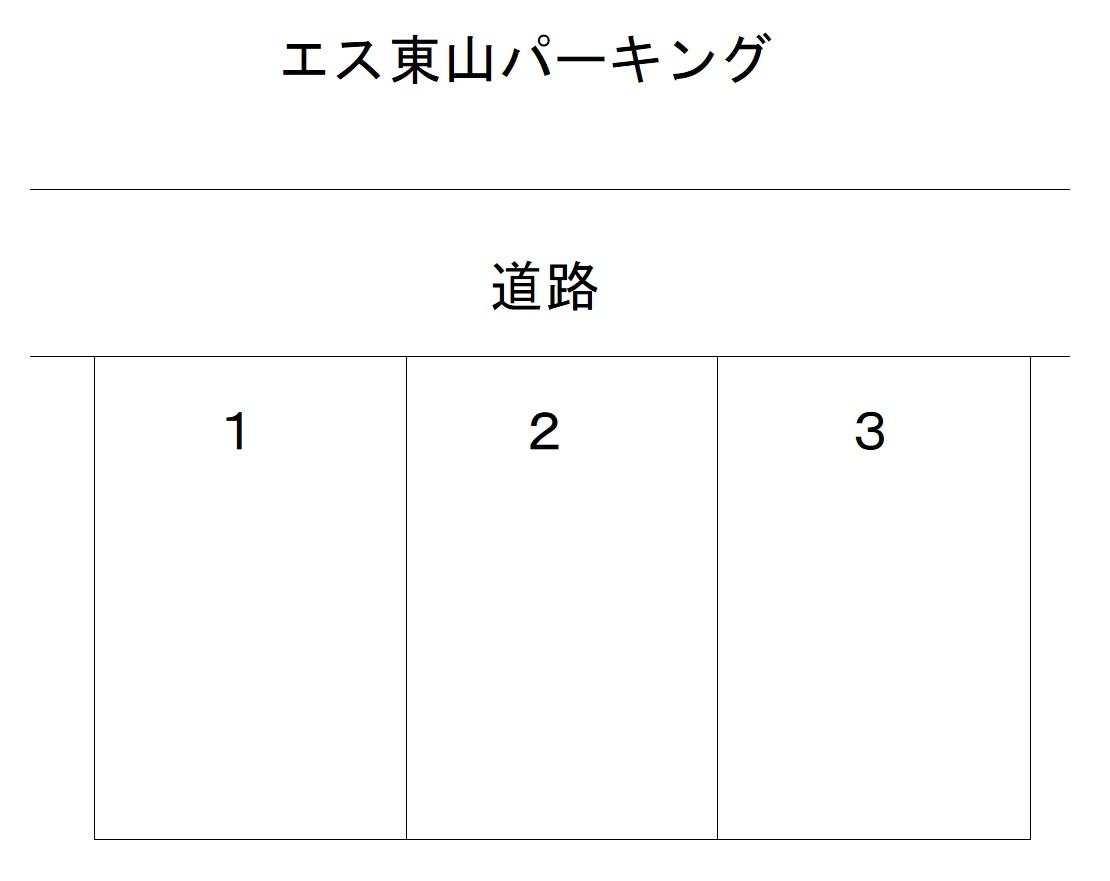 エス東山パーキングの駐車配置図