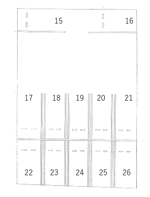 セントラル開発駐車場の駐車配置図