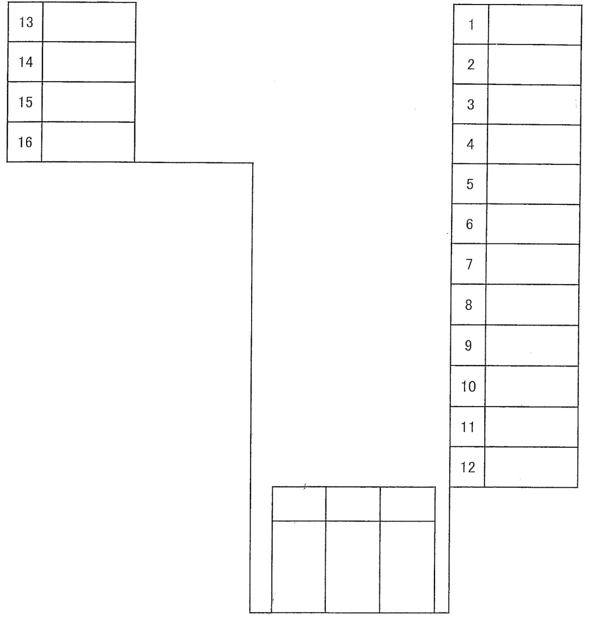 城町駐車場の駐車配置図