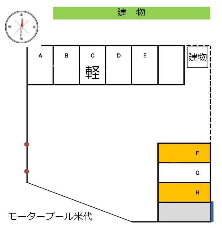 モータープール米代の駐車配置図