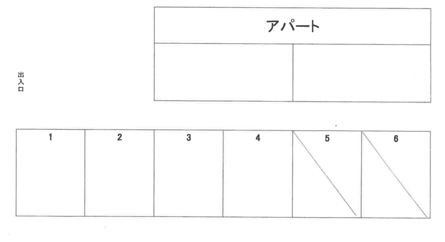 大枝金子駐車場の駐車配置図
