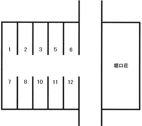 堀口駐車場の駐車配置図