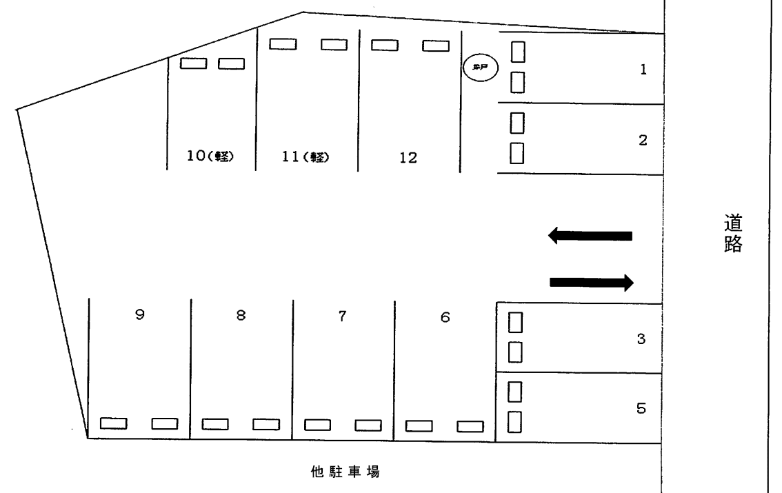 東鳴水1丁目パーキングの駐車配置図