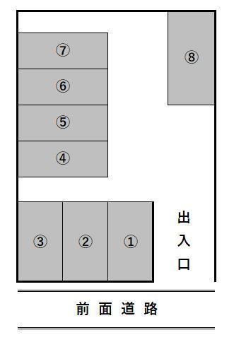 春日台山本駐車場の駐車配置図