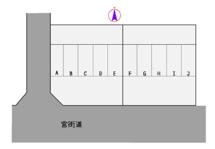 和歌山市太田1丁目(W-312)の駐車配置図