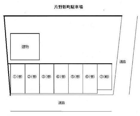 片野新町駐車場の駐車配置図