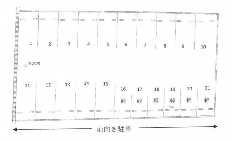 鴨田駐車場の駐車配置図
