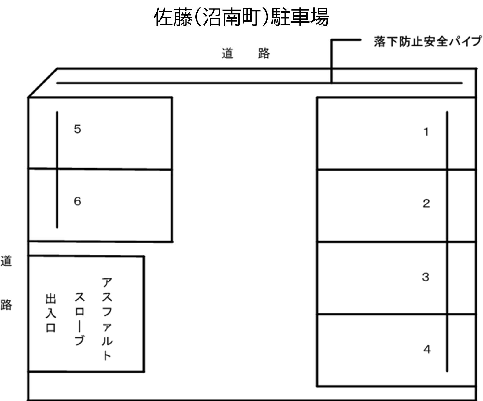 佐藤(沼南町)駐車場の駐車配置図